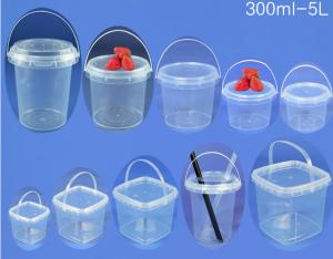 Wholesale IML or Thermal Transfer PP/HDPE Plastic Food Bucket with Lid for Food Packaging from china suppliers