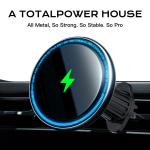 Metal Magnetic Wireless Charger Car Phone Holder With Running Light Character