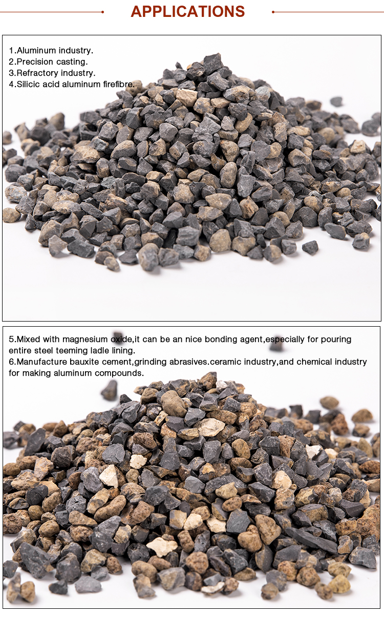 3mm RK86 Rotary Kiln Bauxite Refractory Raw Materials For Refractory Castable