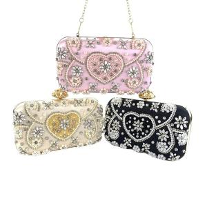 Wholesale Luxurious 20*6*11.5CM Rhinestone Embroidered Diamond Clutch Bag for Elegant Evenings from china suppliers