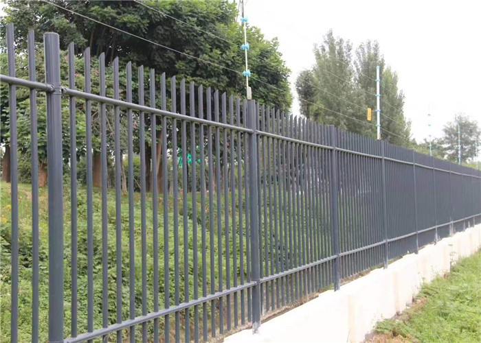 Powder Coated Tubular Steel Fence 75X75mm For Residential