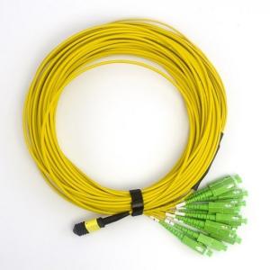 Wholesale 3.0mm SM 9/125 G657A 12/24 Cores MPO MTP Female To SC Fiber Optic Fanout Cable from china suppliers
