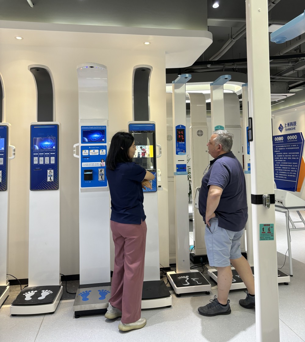 Coin Operated Ultrasonic Height and Weight Machine Blood Pressure Machine Body Fat Analyzer