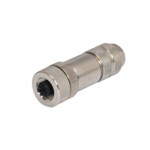 Wholesale AWG26 Male Metal Straight M12 Waterproof Connector 4 PIN 4A For Automotive from china suppliers