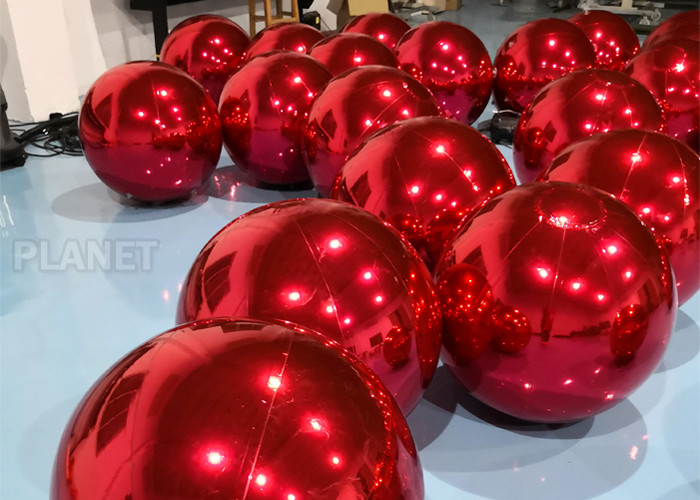 Waterproof 0.6m Inflatable Mirror Sphere Ball For Stage Decoration