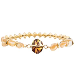 Wholesale Handmade Gravel Beads Bracelets With Gyro Shaped Copper Fittings Faceted Crystal from china suppliers