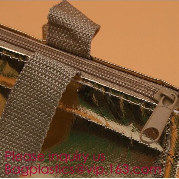Outdoor square aluminum foil food thermal freezer cooler lunch insulation bag,Foil Cooler Bag Thermal Bag for Fruit Choc