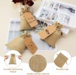 Drawstring Bags Burlap Flower Pouch Bags Gift Bags Jewelry Pouches for DIY Craft