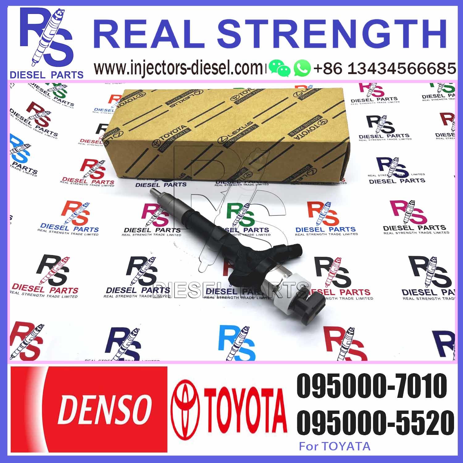 D-ENSO 095000-7010 23670-39165 original new Diesel Fuel Injector 095000-7010 For T-oyota Truck 2KD Engine