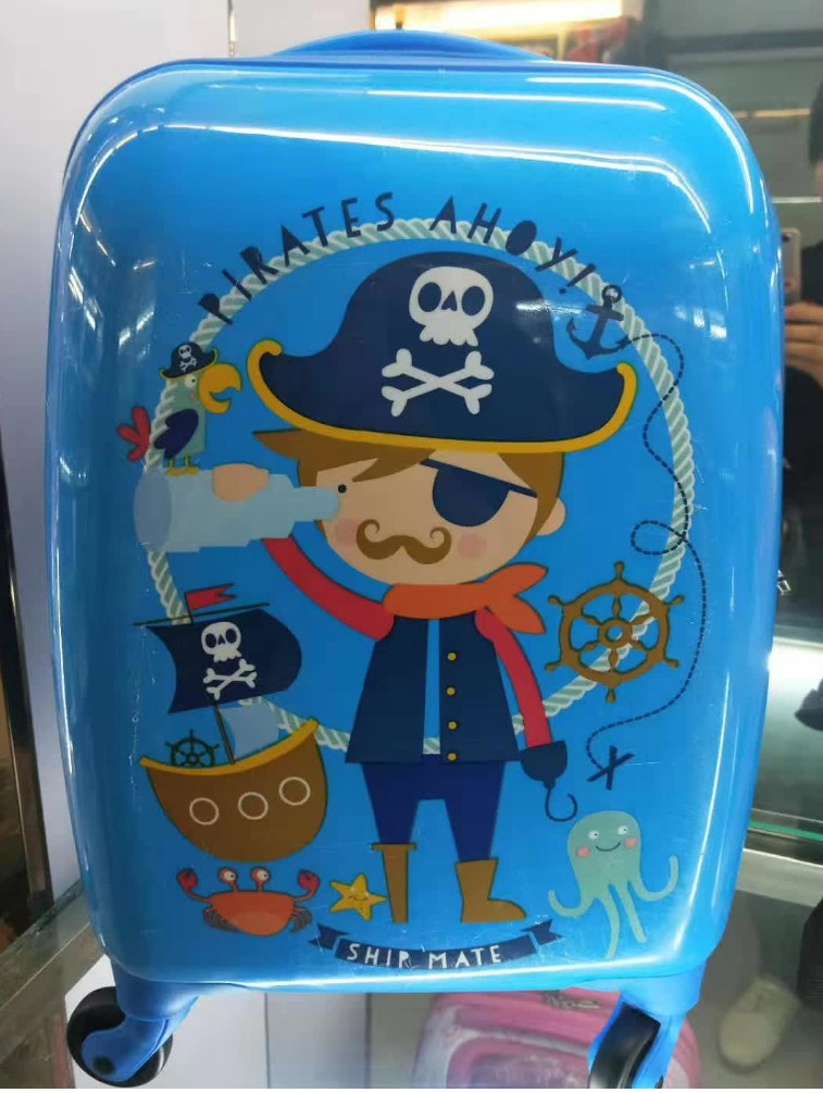 Outdoor Travelling Large Capacity Custom Printing Cartoon Shaped Kids Luggage