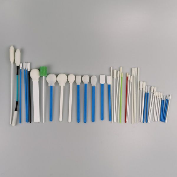 Lollipop Round Sponge Head Disposable Lint Free Swabs Blue Stick