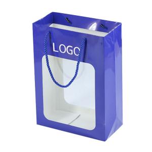 Wholesale Offset Printing Paper Gift Bags Eco Friendly Kraft Paper Gift Bags With Window from china suppliers