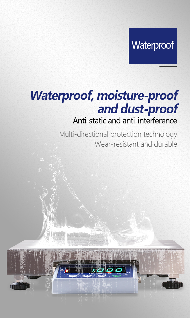200 Product Capacity 500kg Fully Stainless Steel Scales with LED Display and Customization