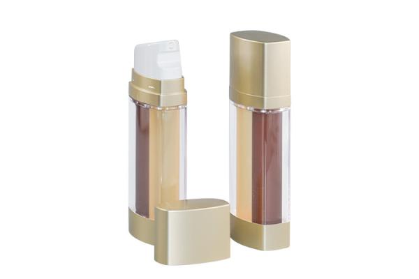 15ml Dual Chamber Airless Bottle Cosmetic Skincare Packaging For 2 Different