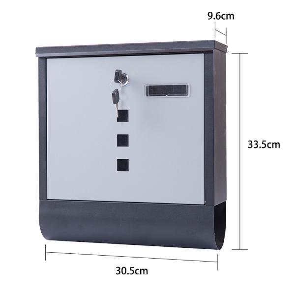 High Quality Wall Mount Lockable Modern Outdoor Galvanized Metal Mailbox