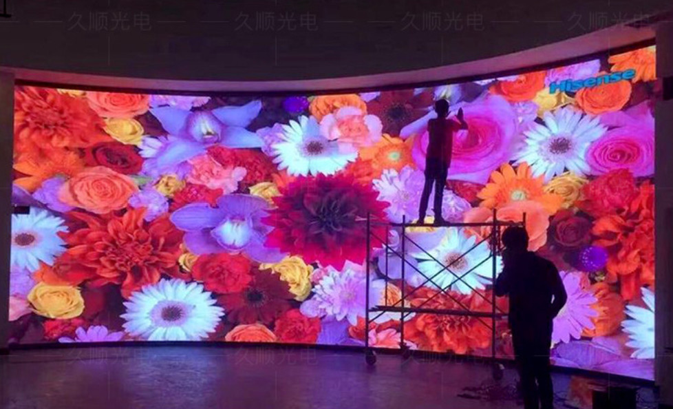 Indoor Flexible Modules P1.86mm Creative LED Display for Building Facades with High Brightness and High Definition