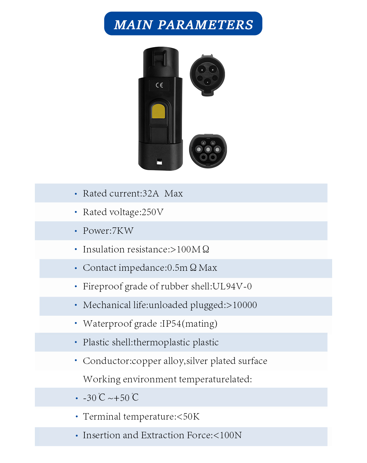 Type2 Cars 220V Car Adapter Charger Condition J1772 to Type2 Portable EV Charging Connector with 32A Output Current