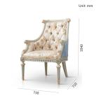 Royalty Leisure Chair High End Luxury Birch Wood Wooden Hall Chair Set