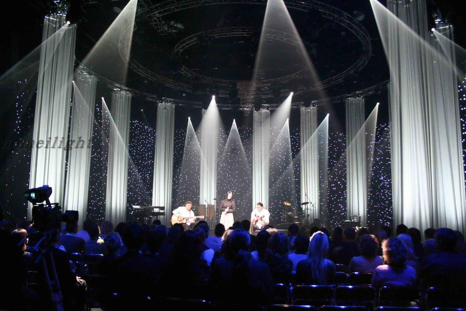 Custom Church Wedding Backdrop LED Star Curtain Lights with Working Temperature -22 85C
