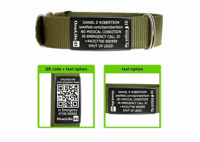 Engraved Sport ID Bracelet Customized Nato Strap ID Bracelets For Men