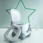 Custom Logo Airplane Cartoon Baby Training Potty in White/Blue/Pink Colors