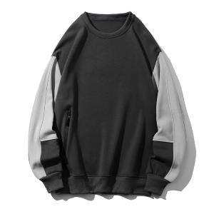 Wholesale OEM Men's Crew Neck Long Sleeve Sweatshirts Fashion Color Block Pullover Oversize from china suppliers