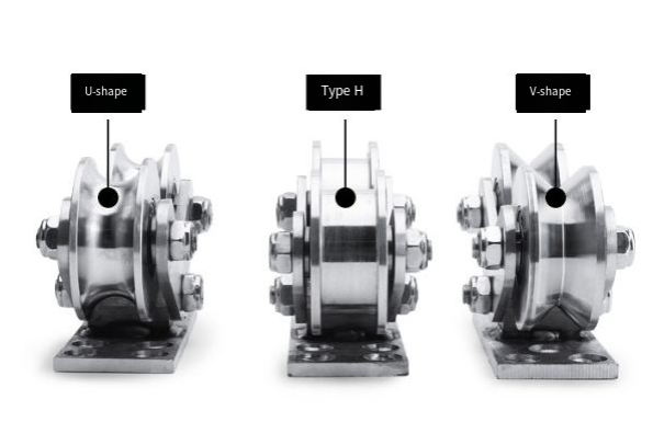 2" 3" 4" Y U V Groove Steel / Stainless Steel Sliding Gate Wheels
