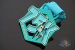 Race 75K Marathon Custom Metal Sports Medals Spray Pontan Colors With Printing
