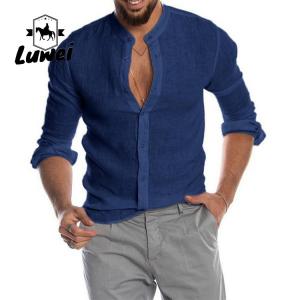 Wholesale Casual Men Shirts Apparel Cotton Single Breasted Long Sleeve Print Shirts from china suppliers