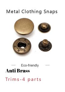 Wholesale Anti Brass 4 - Parts DTM Metal Clothing Snaps from china suppliers