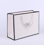 White Coated Kraft Paper Shopping Bags 300G Custom Cardboard Bags