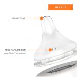 Newborn Anti Colic Insulated Milk Bottle 240Ml Glass Medium Flow