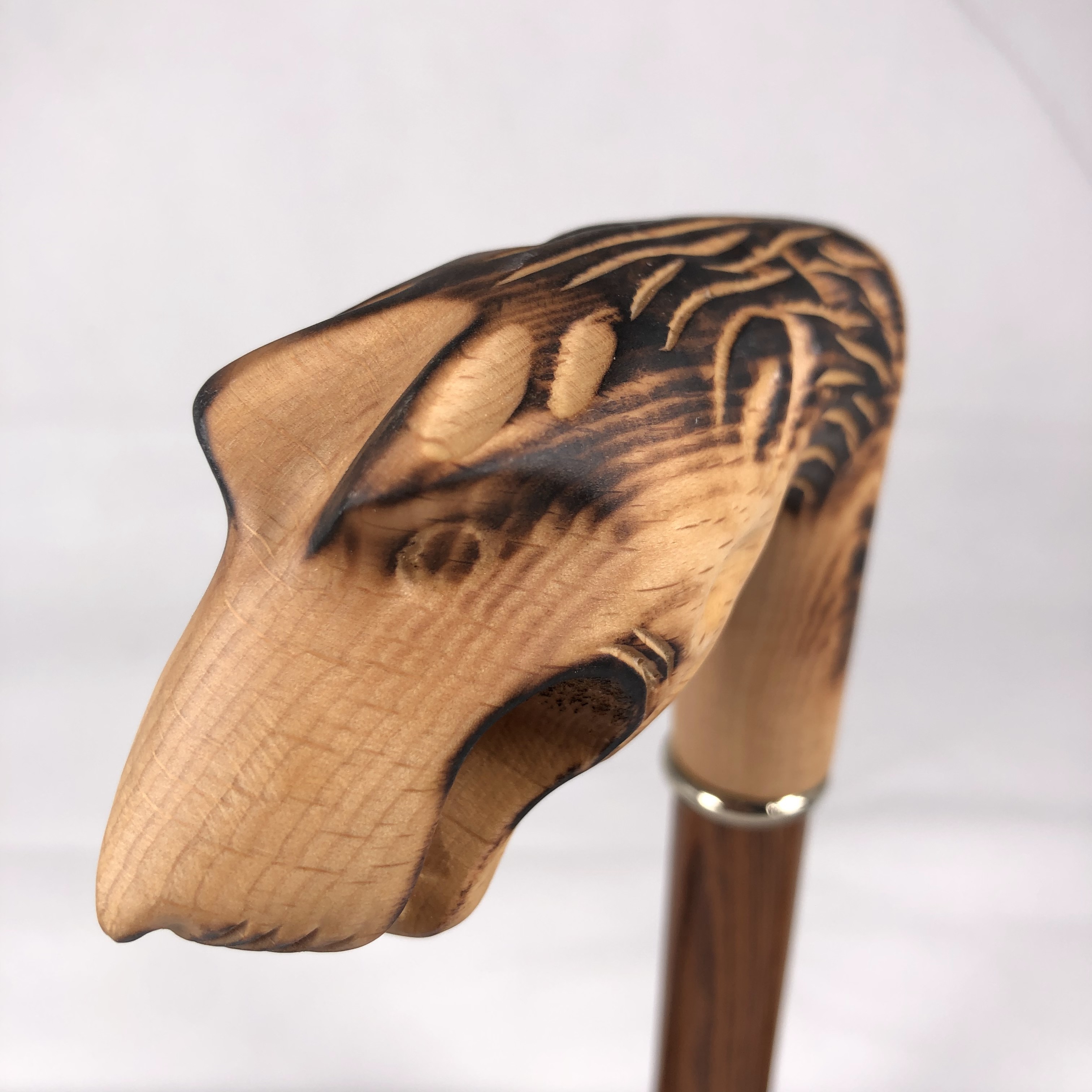 wooden amnial shape umbrella handle