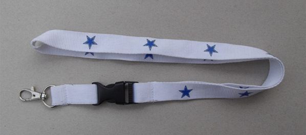 Corporate logo printed polyester badge lanyards