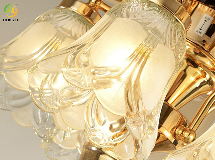 42'' E27 Custom Modern European Retro LED Fan Lamp For Dining Room Home