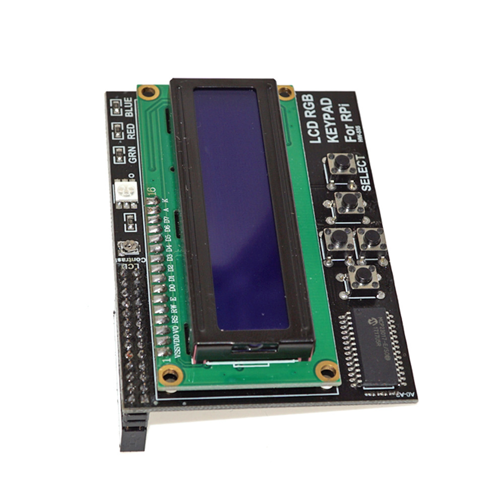 Blue Screen LCD 1602 RGB Keypad Shield for RPI 1602 LCD Display Module