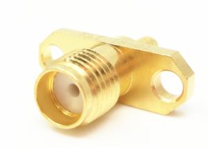 Small Volume Female 2 Holes Flange Mount SMA Antenna Connector