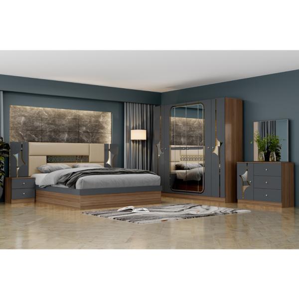 Wholesale Low Price Turkish Double King Bed Room Home Wooden Frame Mdf Modern