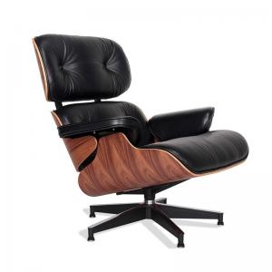 Wholesale Home Office Furniture Wooden Chair Living Room Leather Lounge Chair with Ottoman from china suppliers