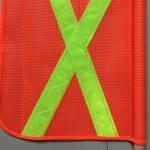 Orange Outdoor Traffic Safety Flag PVC Fabric 46cm With Reflective Tape