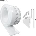 White Strong Adhesive Door Bottom Rubber Seal Strip for Bedroom and House Door