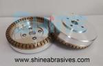 7 inch Metal Bond Glass Grinding Round Edge Wheel PE Diamond Grinding Wheel for