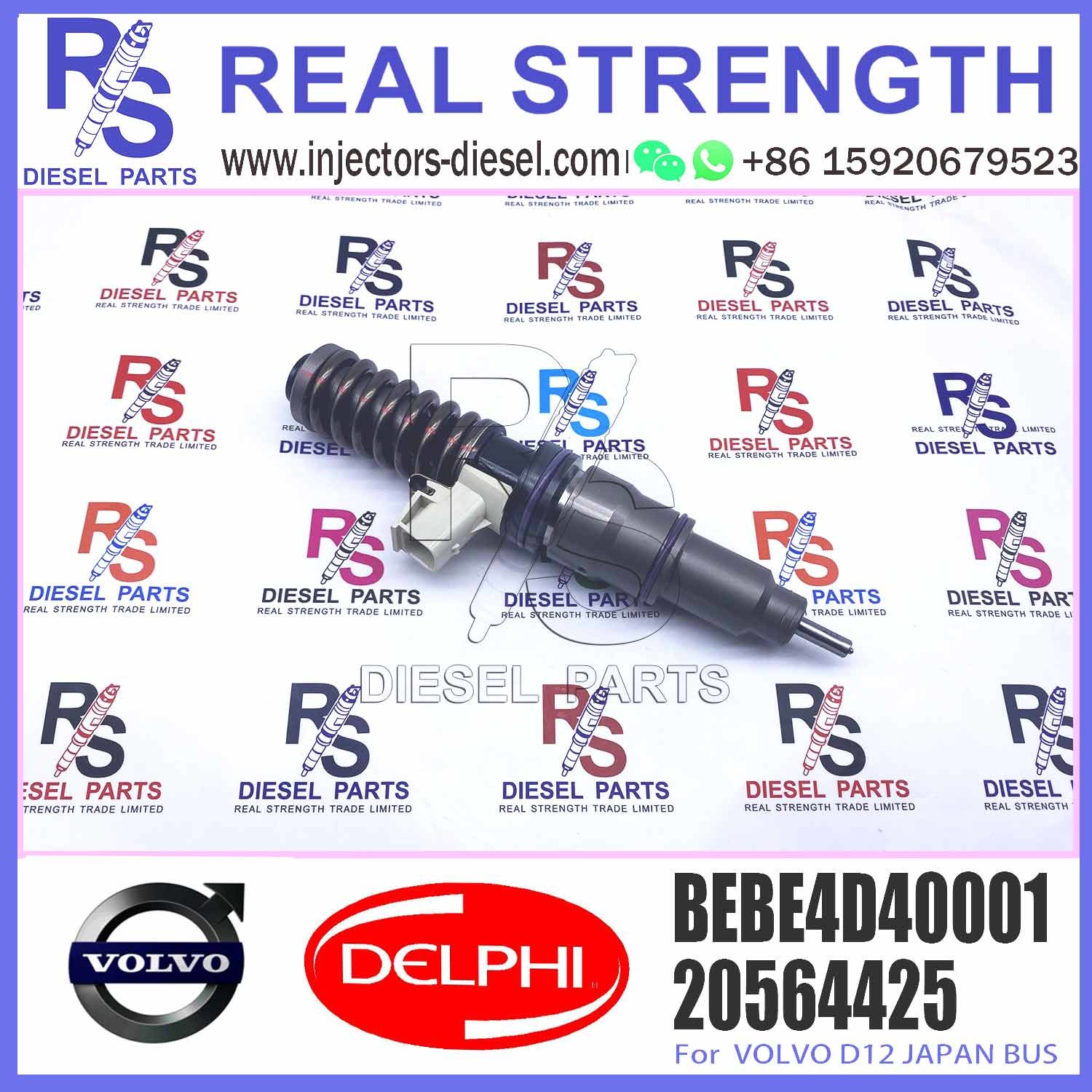 Diesel Engine 4 PINS Fuel Injector 20564425 BEBE4D10001 BEBE4D29001 BEBE4D40001 for V-O-L-V D12 JAPAN BUS