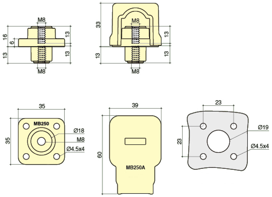 PowerSyntax High Current 250A Li Ion Battery Pack Connector Part No MB250SIB