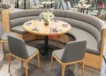 Round 2.8cbm Tufted Wood Restaurant Booth Plywood PU Leather Material