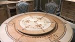 Luxury Shell Decoration Round Shaped Ash Wooden Dining Table