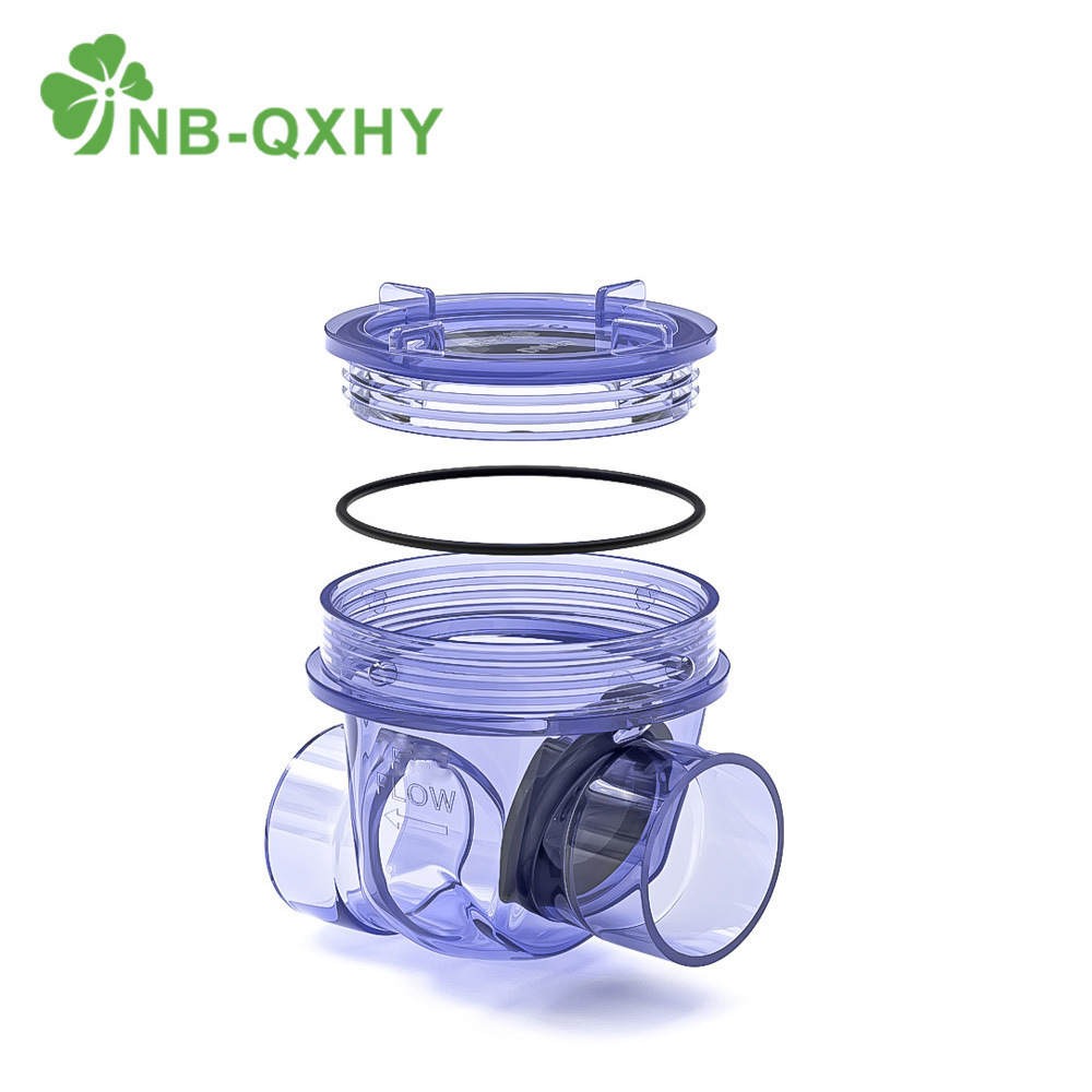 Plastic PVC Water Supply Pipe One-Way Industrial Transparent/Clear Check Valve for Plumbing System