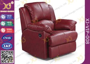 Wholesale Real Leather Cinema Recliner Chair , Home Theater Sofa With Food Tablet from china suppliers