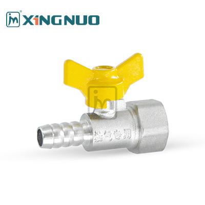 Butterfly handle plating nickel female threaded Solid Brass Gas Ball Valve with