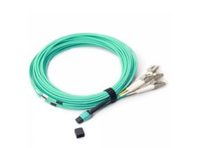 Wholesale 8 Core MTP-LC OM3 10G 50/125 Ruggedized Distribution Fiber Optic Patch Cord LSZH Jacket Round Cable from china suppliers